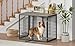 GOWE 47'' Dog Crate Dog Cage Furniture with 3 Doors,for Large & Medium Dogs.Grey.
