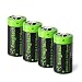 Enegitech CR123A Rechargeable Arlo Lithium ion Batteries 3.7V 750mAh 4 Pack for Arlo Camera VMC3030 VMK3200 VMS3330 3430 3530 Flashlight Home Security System