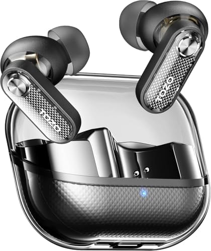 TOZO Crystal Pods Auriculares Inalámbricos Bluetooth 5.4 con Híbr...