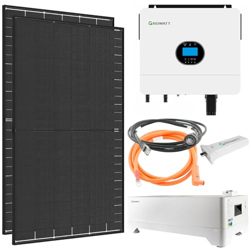 6675Wp Solaranlage mit 5kWh Speicher | Trina Vertex S+ 445W Bifacial Glas-Glas | Growatt SPF 6000 Eâ€¦ – Miniatur