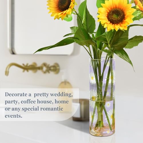 Vase transparent en plastique pour décoration de table de salon - 5