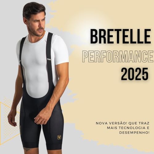 Bretelle Ciclismo Free Force Masculino Performance Carbon Novo 2025 - M