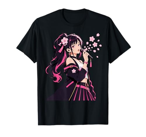 Japanese J Pop Singer Anime Cartoon Sakura Cherry Blossoms T-Shirt