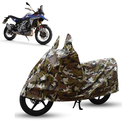 Image of Sulfar Bike Cover for BMW Motorrad F 450 GS (India) (Adventure) | Waterproof, Dustproof & UV Protected | All Weather Two Wheeler Cover (Army Green) New 2026 Variants