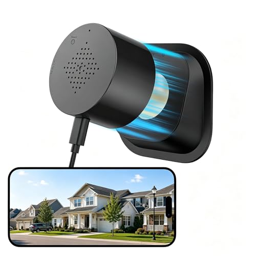 Septekon Cámara de seguridad para ventana 2K, montaje sin taladro con inclinación de 18°, cámara de ventana WiFi 5G y 2.4G en vidrio, cámara interior para monitoreo al aire libre, visión nocturna a