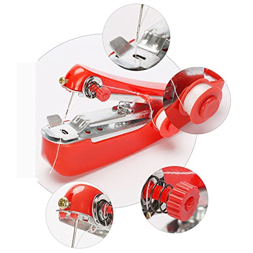 BAMFY Draagbare Naaimachine Snoerloos Handbediend Elektrisch Handnaaimachine for Stof En Kleding, Thuis Reis Doe-Het-Zelf Ambachten Gebruik (Color : Blue) - Image 4