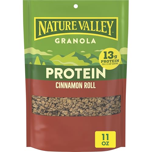 Image of Nature Valley Protein Granola, Cinnamon Roll Flavor, Resealable Snack Pouch, 11 oz
