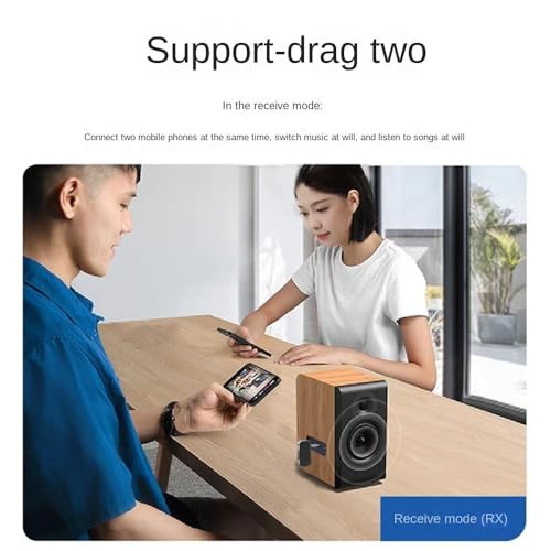 Bluetooth 5.3 Wireless Audio Adapter, 2-in-1 Aux Bluetooth Receiver/Transmitter for Car/TV/PC/Home Stereo/Speaker/Headphones, Handsfree Calls, LED Display, stereo MP3 Music Player,13H Battery