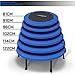 Physionics® Mini Trampolin - Klappbar, Ø81/91/96/102/114/122cm, bis 100 kg, Schwarz-Blau - Minitrampolin, Indoor und Outdoor Bodentrampolin für Erwachsene, Fitness, Sport, Jumping