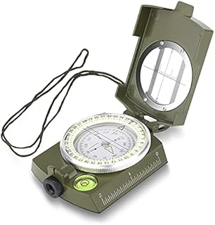 Rhinocerosdance Compass hiking waterproof hiking military navigation with fluorescent design, perfect for camping, hiking and other outdoor activities