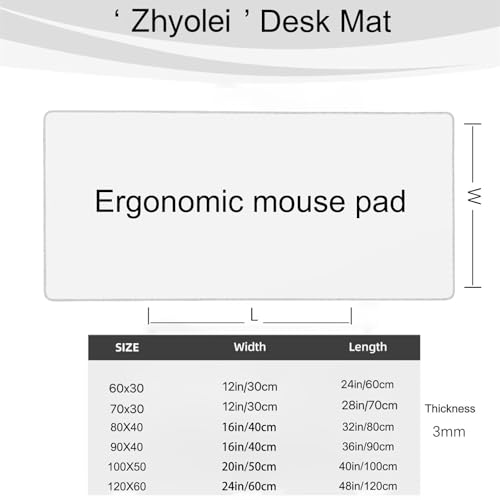 Tapis de souris XXL avec surface imperméable et bords cousus s4515