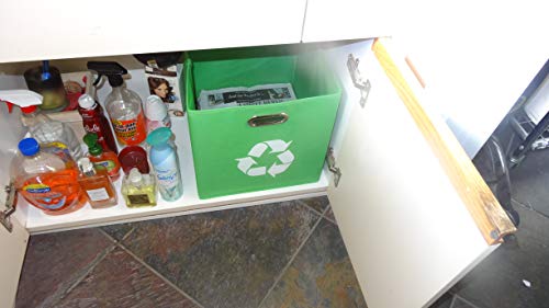 Alexi Ricci Green Newspaper and Magazine Recycling Folding Bin Basket Holder