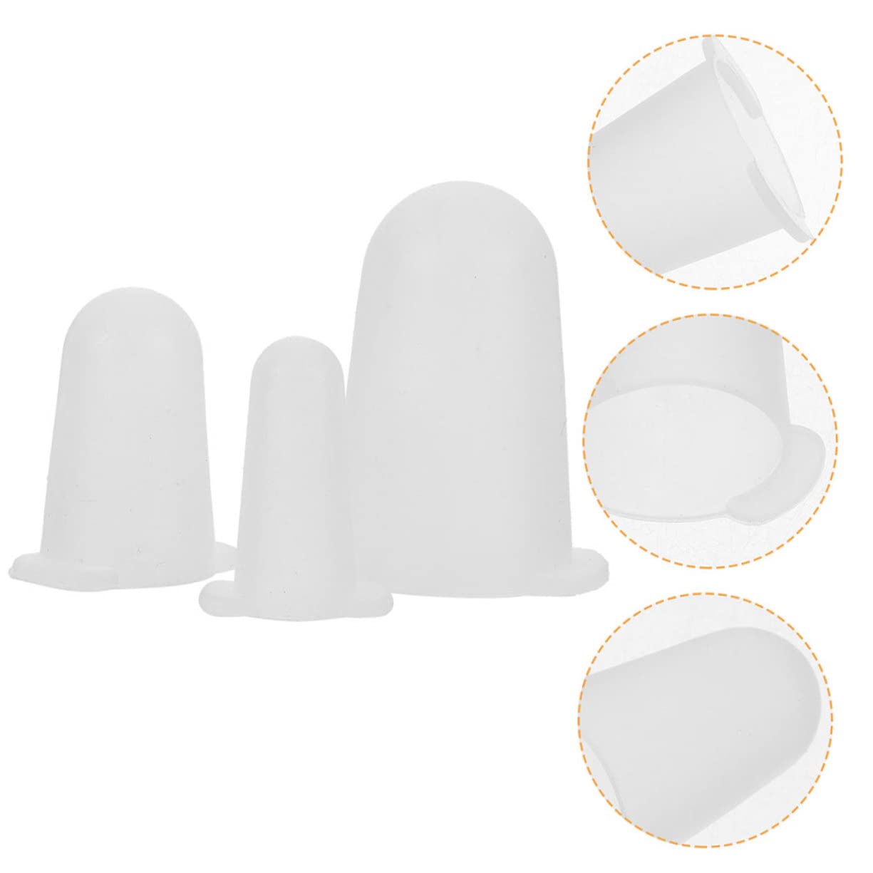 De Puntas para Decorar Pasteles Silicona Flexible 3 Tamaños (pequeño, Mediano, Grande) Reutilizables para Manga Pastelera Protección y Decoración En Repostería Juego 6 Piezas