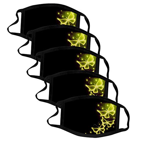 Preisvergleich Produktbild 11111 5 Stück Multifunktionstuch Mundschutz Lustig Maske Waschbar Wiederverwendbar Stoffmaske Baumwolle Mund-Nasen Bedeckung Atmungsaktiv Tiermotiv Halstuch Schals für Herren Damen