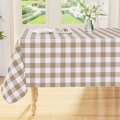 Smiry Rectangle Table Cloth, Waterproof Vinyl...