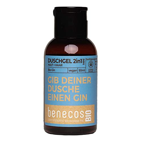 BENECOS Gin Duschgel, 2in1 Haut & Haar, Mini Reisegröße, 50ml (10 Stück)