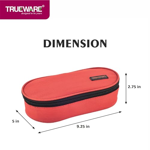 Image of Trueware Classic Lunch Box | 2 Containers | 300 Ml Each | Stainless-Steel Leak-Proof Containers | Red | Light Weight | Dishwasher Safe | Easy to Carr (Classic Red BAZ)