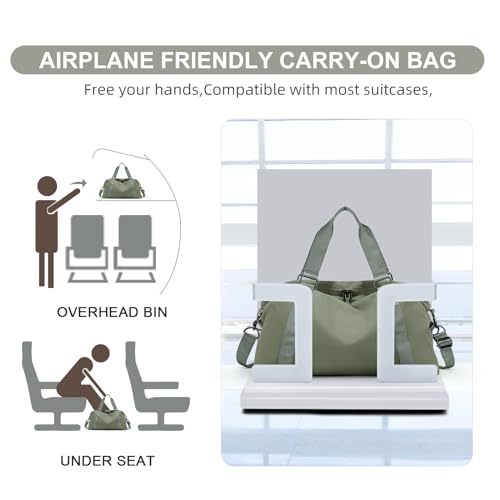 Weekender Overnight Bag for Women, Lightweight Travel Duffel Bag with Trolley Sleeve and Wet Pocket, Carry on Bag Personal Item Travel Bag, Waterproof Sports Gym Tote Bag,Hospital Bag4