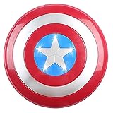 Exquisita artesanía: este capitán America Shield es que los niños pueden usar escudos de sonido y luz, restaurando los detalles de la película 1: 1.El escudo del capitán América pintado de color;Producción de alta presión, que muestra la estrella tridimensional de cinco puntos y la forma en capas.