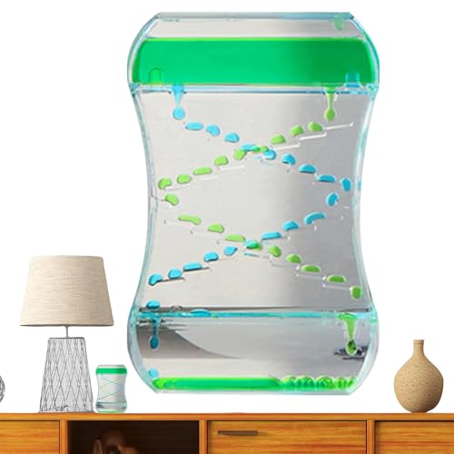 Temporizador de líquido, Relajante Reloj de en - Juegos sensoriales de Burbujas | para niños Escritorio Aula Calmar Escuela Dormitorio Hogar