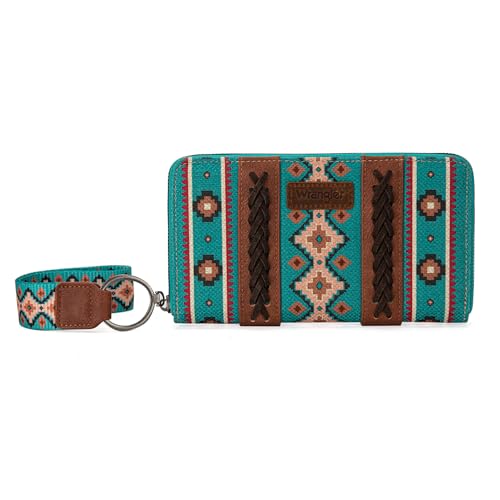 Image of X Wrangler Wristlet Western Wallet Boho Aztec Credit Card Holder for Women