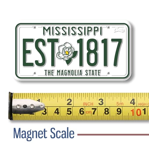 Imán de placa de licencia de Mississippi de Classic Magnets miniatura 2