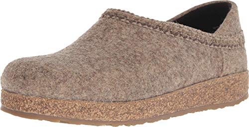 Image of HAFLINGER Grizzly GZH Zigzag Felt Clog Wool Shoe