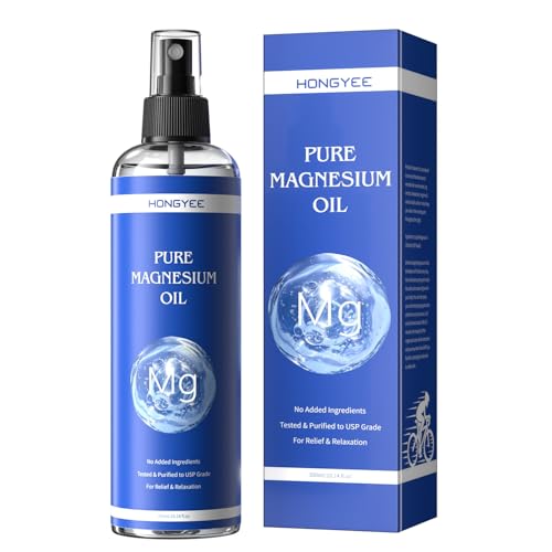 Aceite de Magnesio Spray 300ml, 100% Natürliches Magnesiumchlorid, Magnesium Oil Sport Spray für Sport & Muskel entspannung，Bei Muskelverspannungen &Wadenkrämpfen & Migräne
