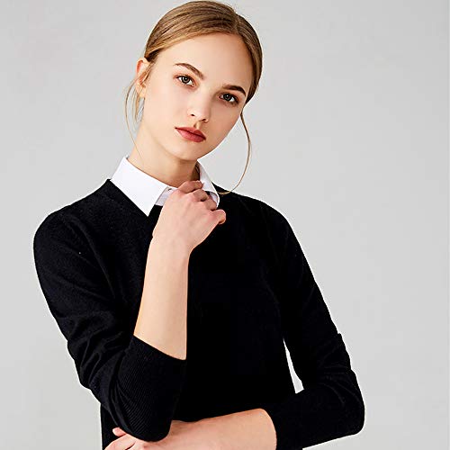 Fake Collar Detachable Dickey Collar Blouse Half Shirts Peter Pan Faux False Collar For Women & Girls Favors, White #TOP2