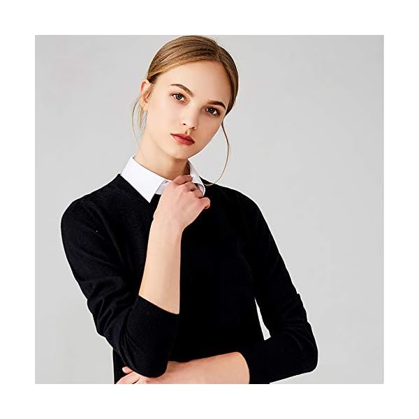 Fake Collar Detachable Dickey Collar Blouse Half Shirts Peter Pan Faux False Collar for Women & Girls Favors, White One Size