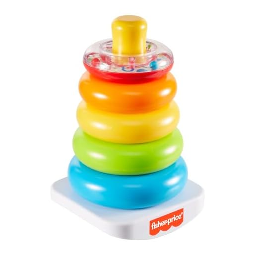 Fisher-Price, Pirâmide de Argolas, Brinquedo para Bebês, A partir de 6 meses