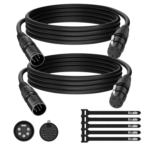 Câble DMX XLR 5 broches premium avec gaine en PVC durable pour jeu de lumière