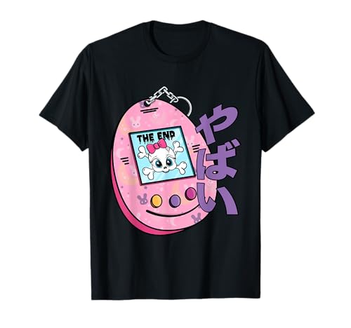 Japonés Pastel Goth Anime Estilo 90s Retro Virtual Pet Game Camiseta