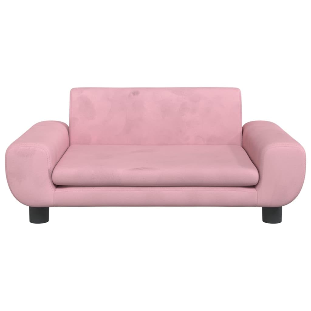 Homgoday Canapé pour enfants, rose, 70 x 45 x 33 cm, en velours, canapé, salon, canapé, salon, canapé, canapé, jardin, salon, terrasse extérieure, mobilier