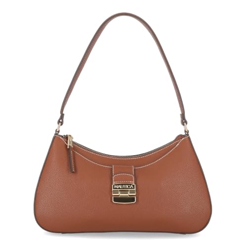Image of Nautica Voyager Hobo Bag for Women, Vegan Leather Women's Purse, Large Shoulder Handbag with Zipper Closure
