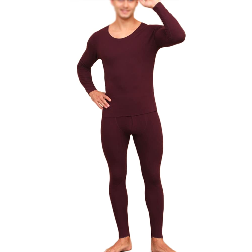 Men's Inner Fleece Thermal Underwear Set for Outdoors Hunting Running L-3XL