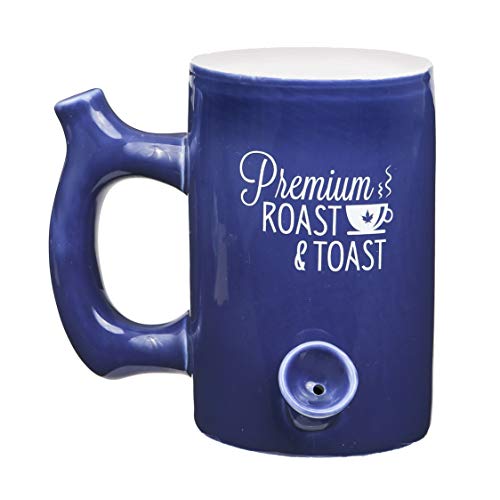 Fashioncraft Blue Premium Novelty Ceramic 10oz Mug - Glossy Finish - Microwave and Dishwasher Safe - 5.25 x 6 x 4.25 inch - Novelty Drinkware
