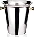 Wiadro do lodu, wiadro do szampana ze stali nierdzewnej z podwójną ścianką, srebrne, 5 litrów, izolowane wiadro na lód ze stali nierdzewnej, idealne na imprezy przy grillu, barach, klubach, restauracjach