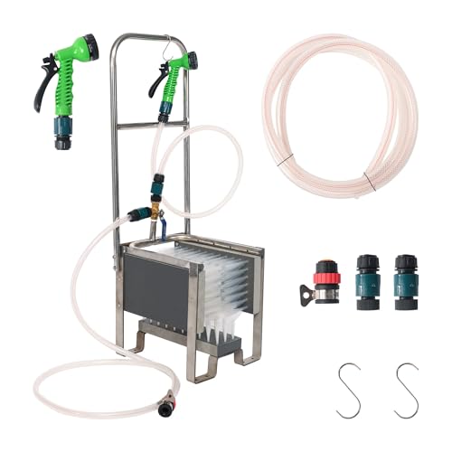 Boot Wash Station – Stainless Steel, 3 Brushes, Hose & Grate Cleaner