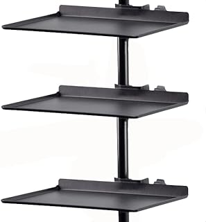 ERINGOGO 3pcs Microphone Stand Tray, 7.9 x 5.1in Sound Card Tray, Mic Stand Accessory Tray, Holder Clamp - On Rack for Music Sheets, Live Streaming Studio