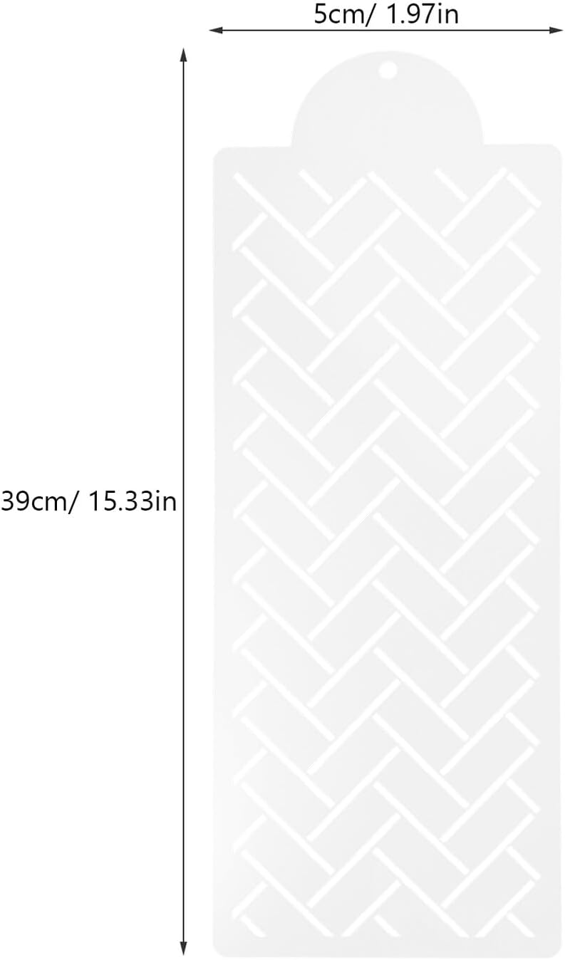 minkissy 12pcs Cake Decorating Stencils Set, Wheat Ear Pattern Baking Templates, Reusable Food-Grade Plastic, DIY Party and Festive Cake Decorating Tools for Home Baking