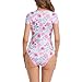 Somniumnight Adult Onesie Bodysuit for Women: Cute Stretchy Romper Snap Crotch - Kawaii Pajamas Soft Fit Gift for Sleepwear - Short Sleeve with Button Puppy Paw Print White 2XL