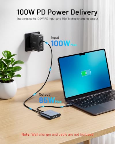 Image of USB C to Dual DisplayPort Adapter, Dual Monitor Adapter for Lenovo Laptops
