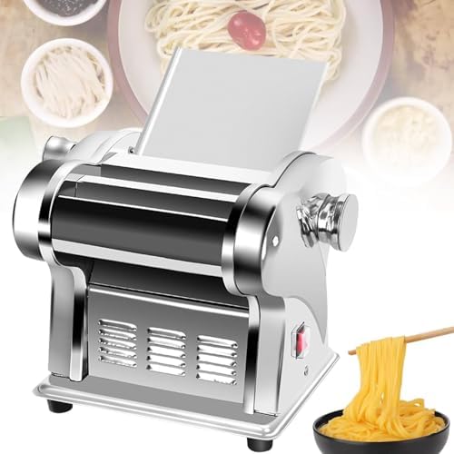 Electric Noodle Maker Machine - Stainless Steel Pasta Maker with Dough Cutter & Slicing Blade for Fresh Homemade Noodles, Easy to Use & Clean, Perfect for Pasta Lovers