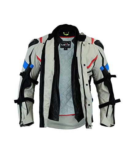 LOVO - Giacca da moto, a triplo strato, per tutte