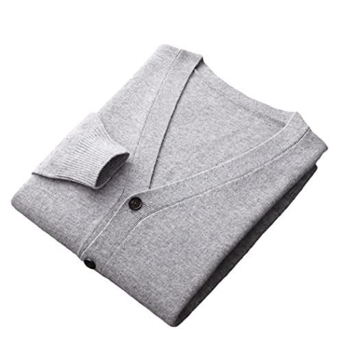 Cardigan en cachemire homme gilet en laine chaude grise M contre le froid hivernal