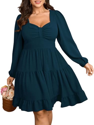 Image of SCOMCHIC Women's Plus Size Cocktail Mini Short Dress