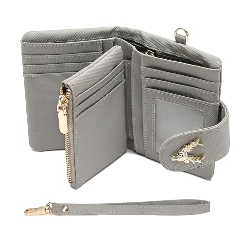 Womens Wallet Deer Small Bifold Wristlet Wallet With Coin Pocket ID Window Card Holder2