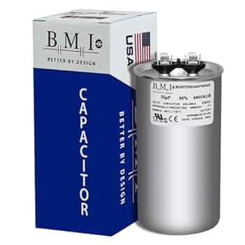 usa import出品 55 uF x 370 or 440 VAC Round - BMI USA Made Capacitor
