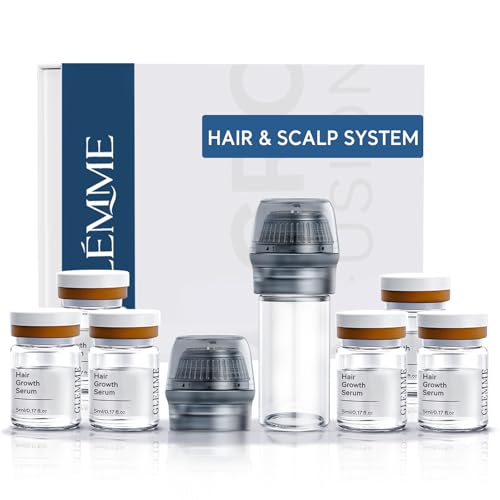 Micro Infusion System for Hair Growth Scalp Care, Titanium Microneedle Derma Stamp with Biotin...